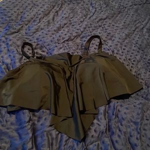 Black torrid swim top flounce